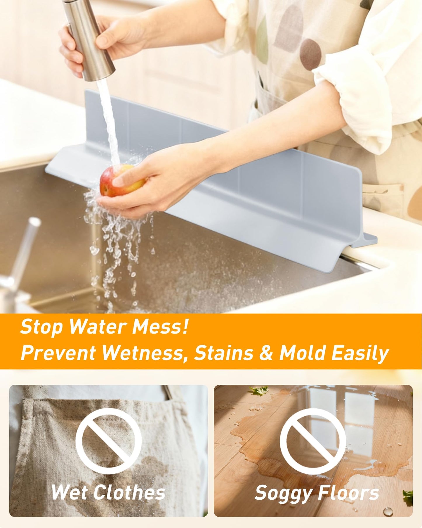 Stop Water Splashes & Keep Your Sink Area Dry — Instantly