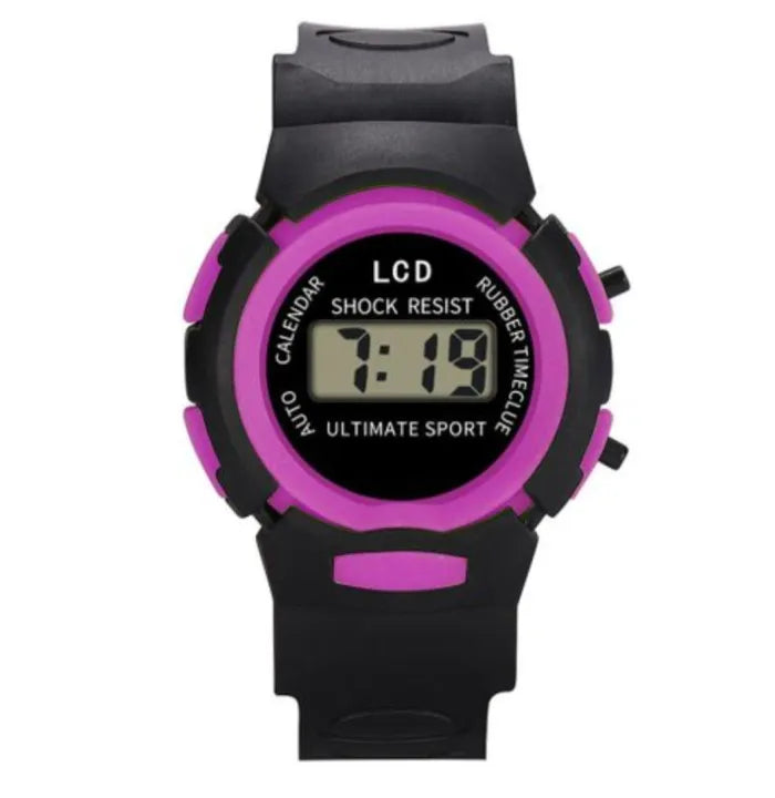 Digital Sports Wrist Watch For Kids Boys Girls Multicolor