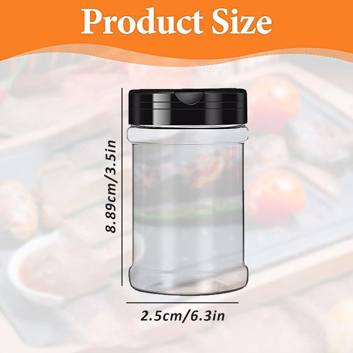 Airtight Kitchen 6 Storage Jars – Spice Jars, Candy Jar, Snack Containers.