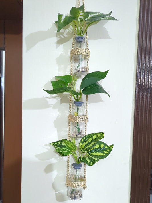 Hanging Bloom Bottles Wall Décor