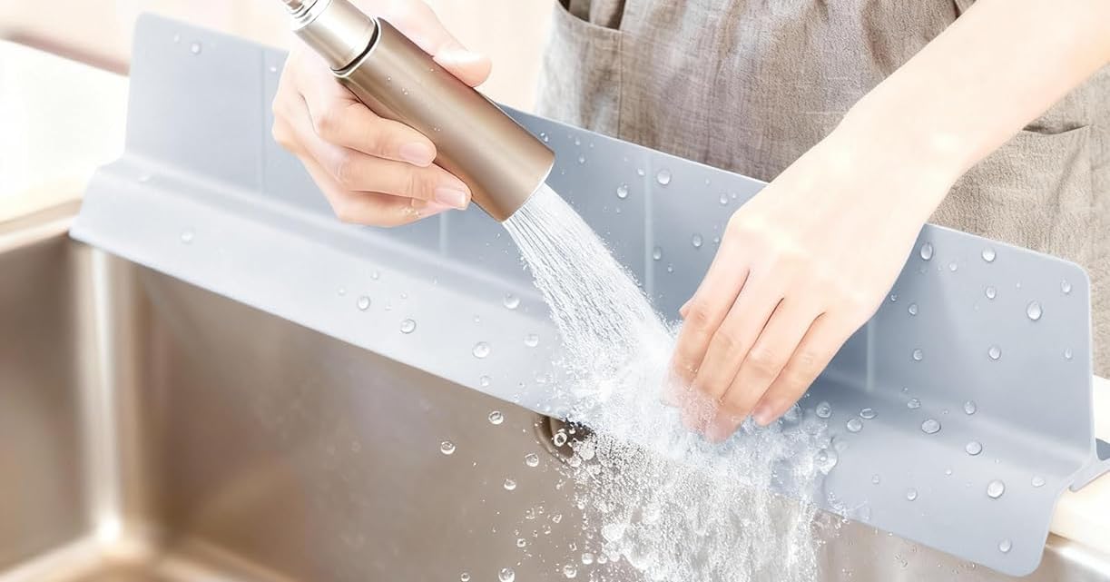 Stop Water Splashes & Keep Your Sink Area Dry — Instantly