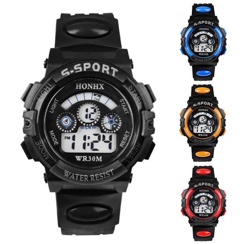 Digital Sports Wrist Watch For Kids Boys Girls Multicolor