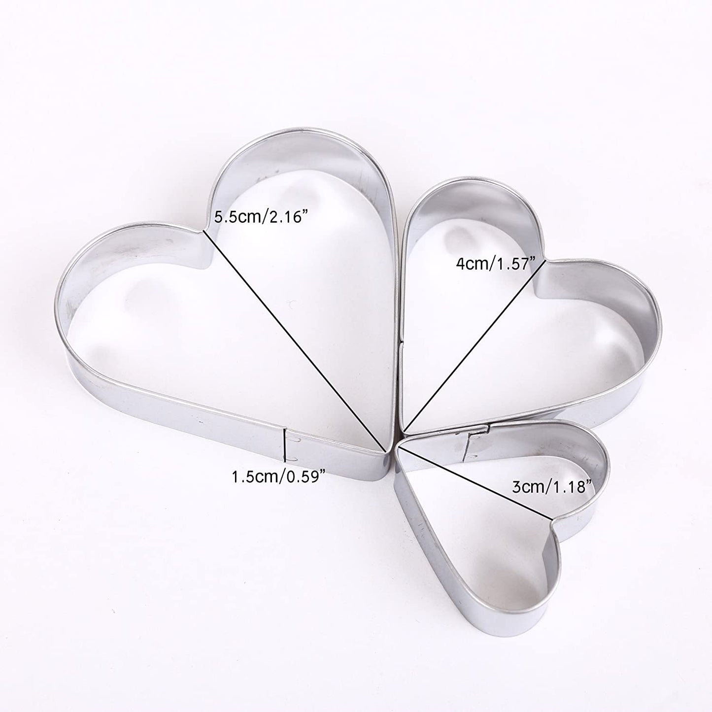 Cookies Pastry Fruit Cutters 12 Pcs Stainless Steel Cookie Cutter Heart Star Circle Flower Shaped Molds