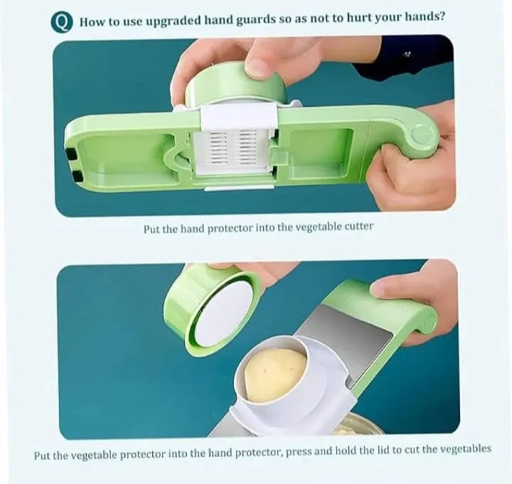 5 in 1 Vegetable Cutter, Universal Slicer, Onion Cutter with 5 Blades