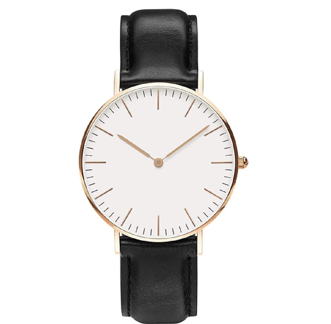 AlRashid Shopping Store Analog Dial Watch BLue Black & Brown Strap Watch Leather Straps For Boys Men