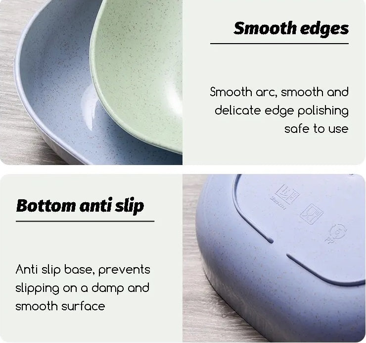 10 Pcs Plates with Stand | Multi-Function kitchen Plastic Plates Set for Snacks | Breakfast Dry Fruit Eco-Friendly Unbreakable