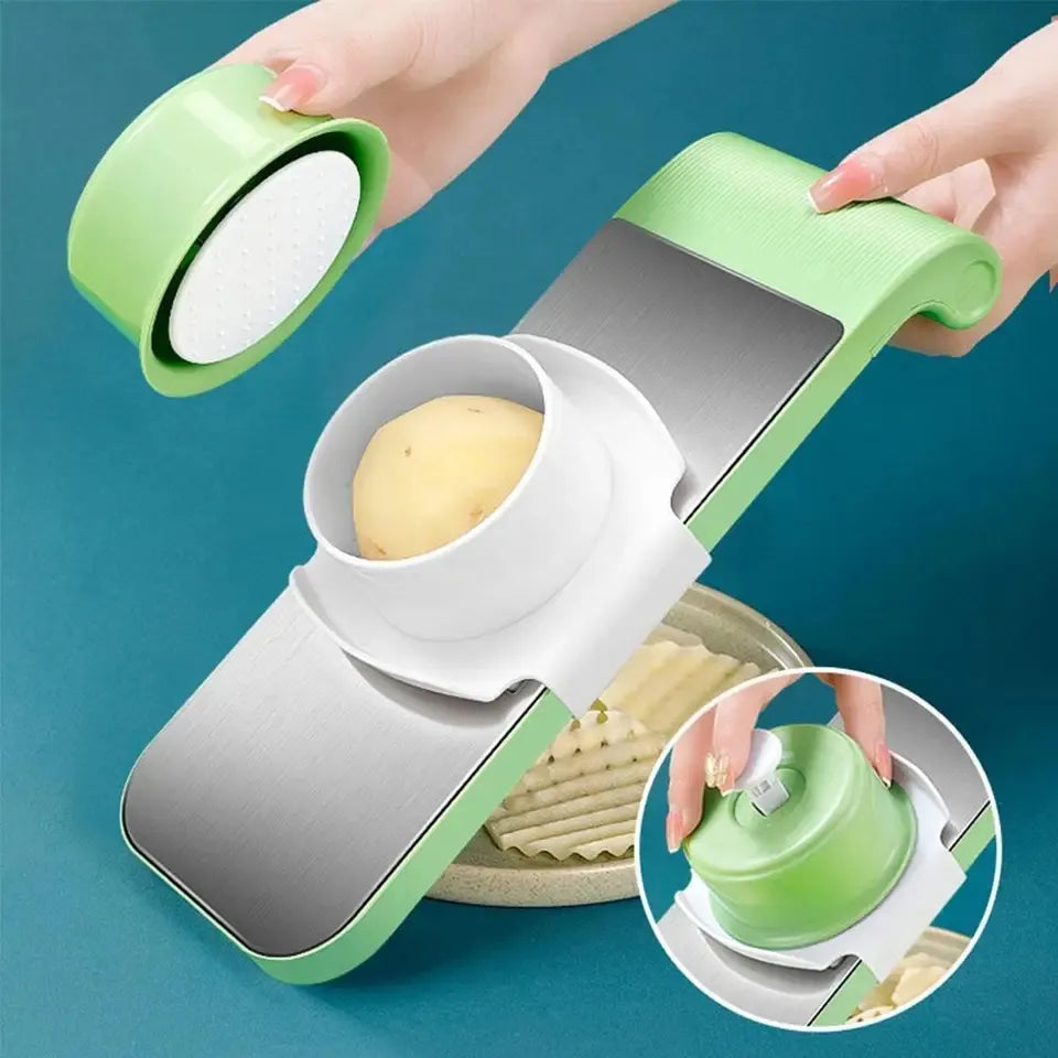 5 in 1 Vegetable Cutter, Universal Slicer, Onion Cutter with 5 Blades