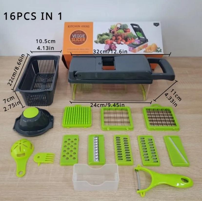 Multifunction 16-in-1 Kitchen Cutter & Chopper